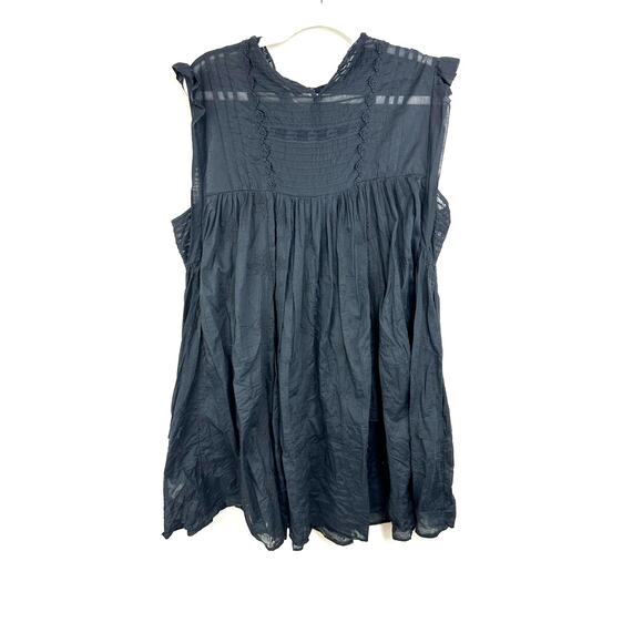 Free People Nobody Like You Embroidered Cotton Mini Dress Size Large - Picture 6 of 16